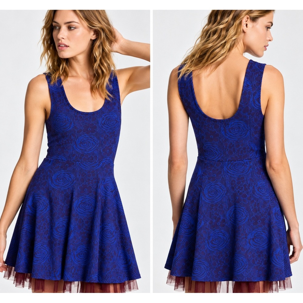 Free People Rock Princess Beaded Skater Fit Flare Dress L Indie Whimsigoth Boho